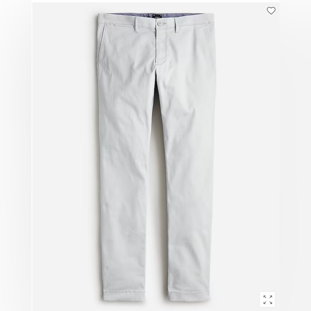J.Crew Men's 484 Slim Fit Stretch Chino Pant - Light Gray - W32 L30